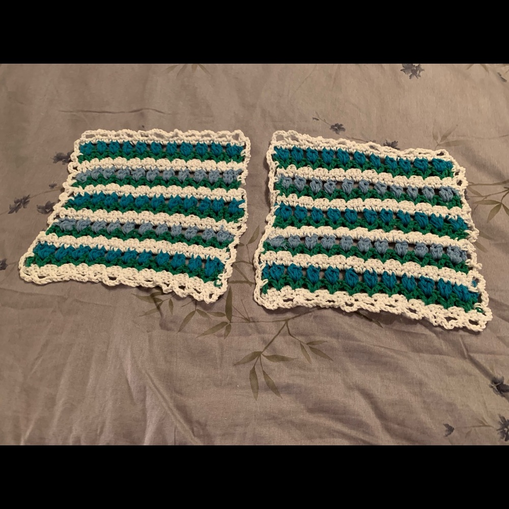 Wash Dish Cloths Tulip Flowers Cotton New